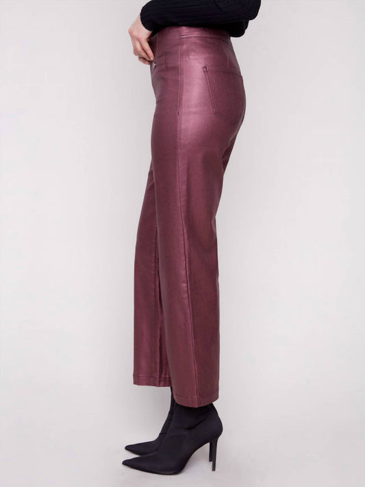 Charlie B - Metallic Wax Flared Pant