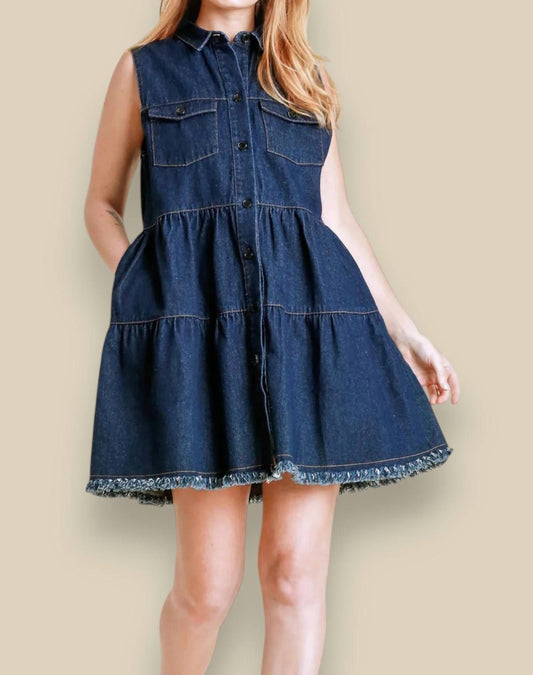 Umgee - Tiered Sleeveless Mini Dress
