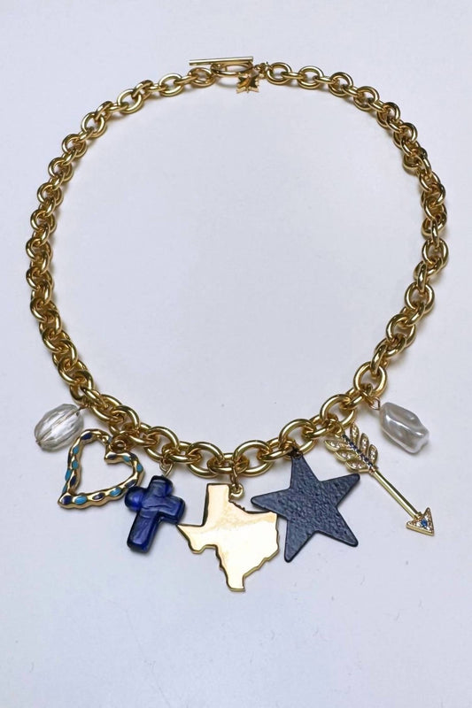 Kessler Elliott - The Blue Star Charm Necklace