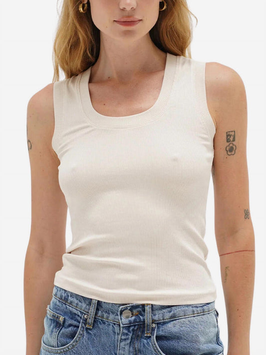 Lna - Deep U Ribbed Tank Top