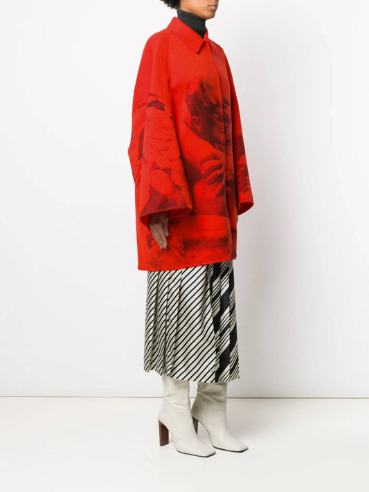 Valentino - Lovers Print Oversized Coat