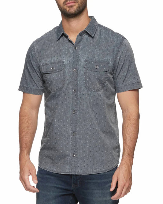 Flags & Anthem - Gardendale Short Sleeve Vintage Soft Dot Print Shirt