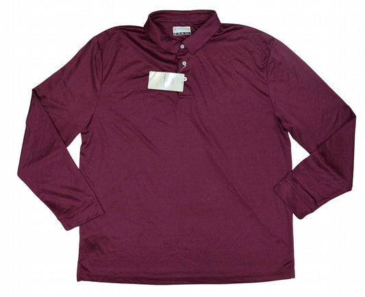 Pga Tour - Men's Moisture Wicking Long Sleeve Golf Polo Shirt