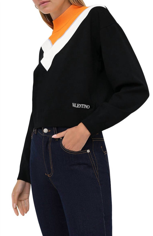 Valentino - Colorblock Viscose Pullover Sweater