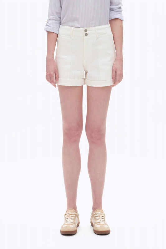 Bayeas - High Rise Cuffed Denim Shorts