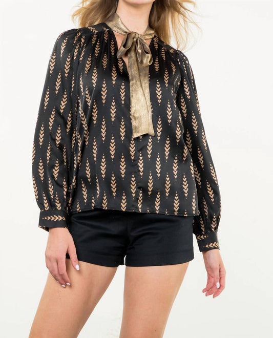 Thml - Finer Things Tie Blouse
