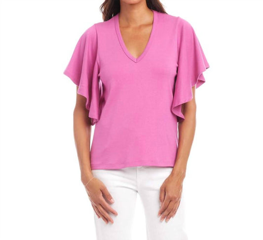 Karen Kane - Flutter Sleeve Top