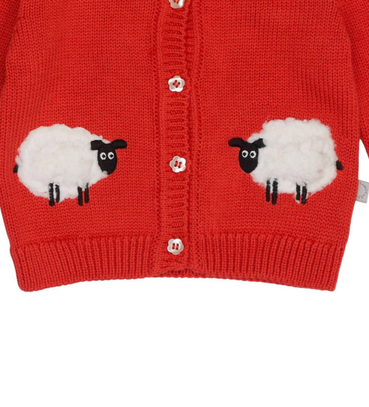 Stella Mccartney - Baby Girl Cardigan With 3d Fluffy Sheeps