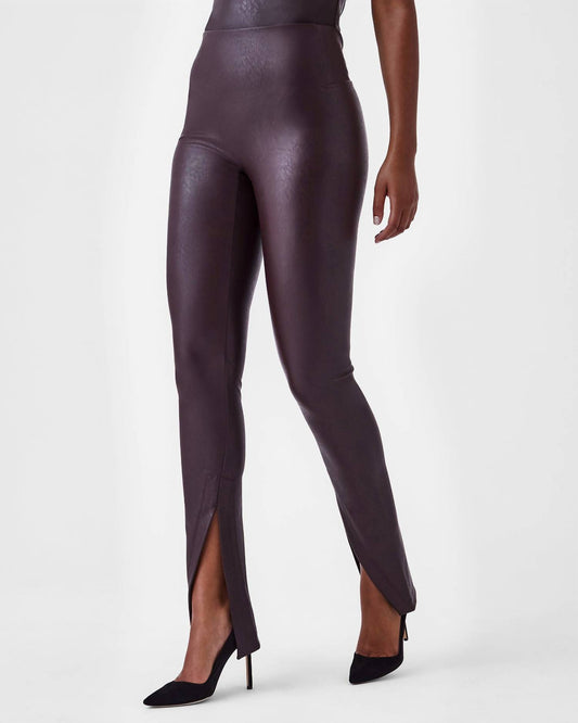 Spanx - Leather Like Front Slit Leggings