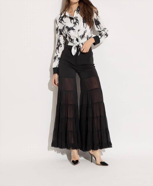 Oolala - Scuba Tiered Mesh Pants