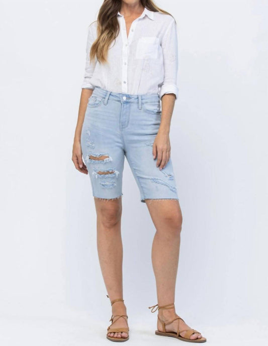 Judy Blue - High Waist Cutoff Bermuda Shorts