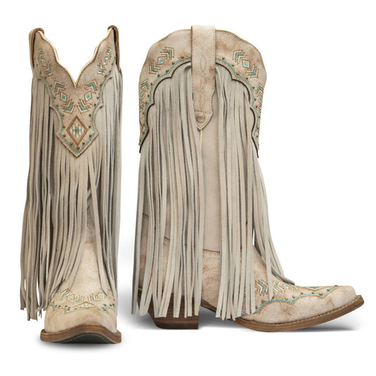 Buck & Brana - Women's Franny Leather Cowgirl Boots