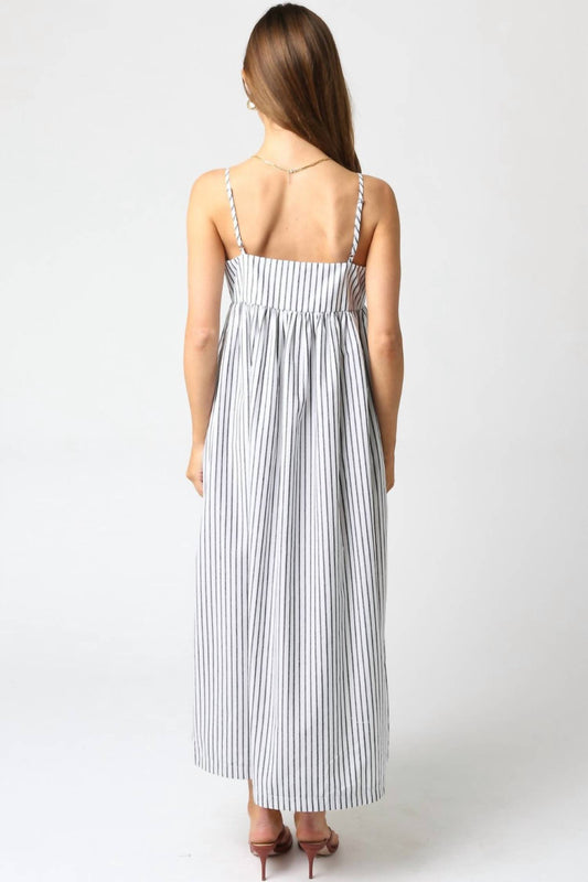 Olivaceous - Laila Stripe Maxi Dress