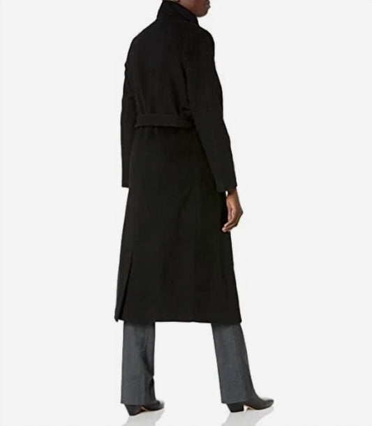 Kenneth Cole - Fencer Melton Wool Belted Mid Length Coat