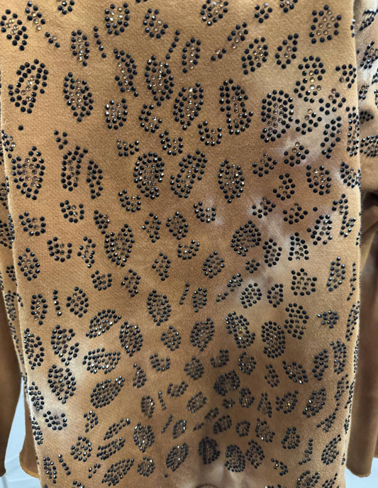 Azi - Women's Sparkly Cheetah Top