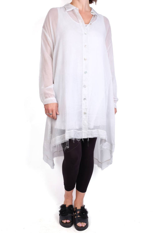 Baci - Raw Edge Shirt Dress