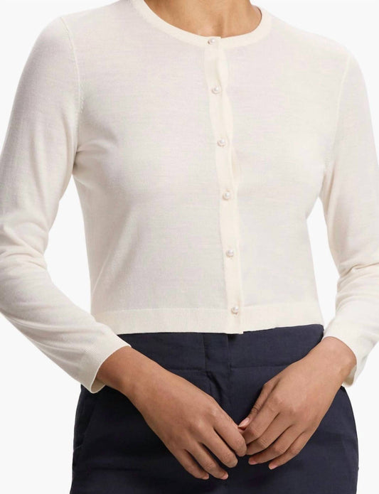 Theory - Crop Merino Wool Cardigan