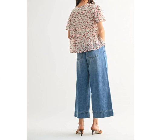 Wishlist - Floral Pleated Blouse