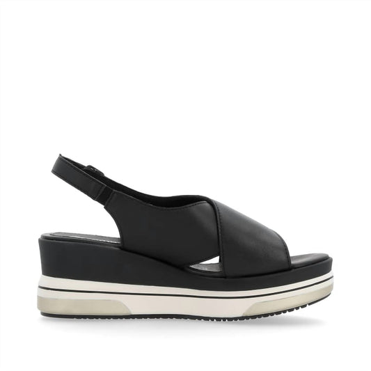 Rieker - Women's Cross Strap Wedge Sandals