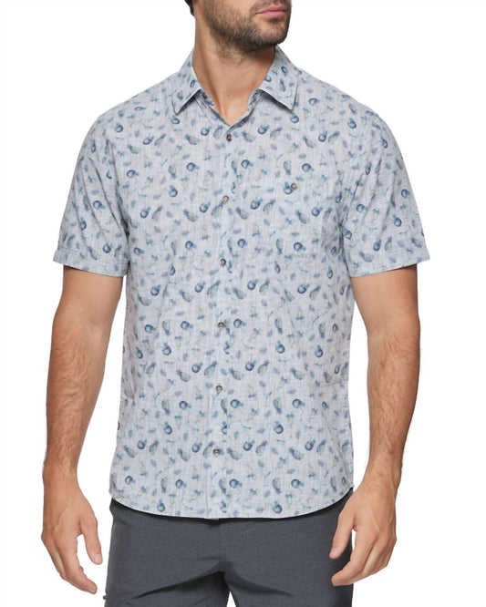 Flags & Anthem - Saxton Short Sleeve Coconut Print Space Dye Shirt