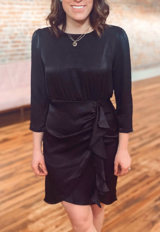 Gilli - Quinn Satin Ruffle Mini Dress