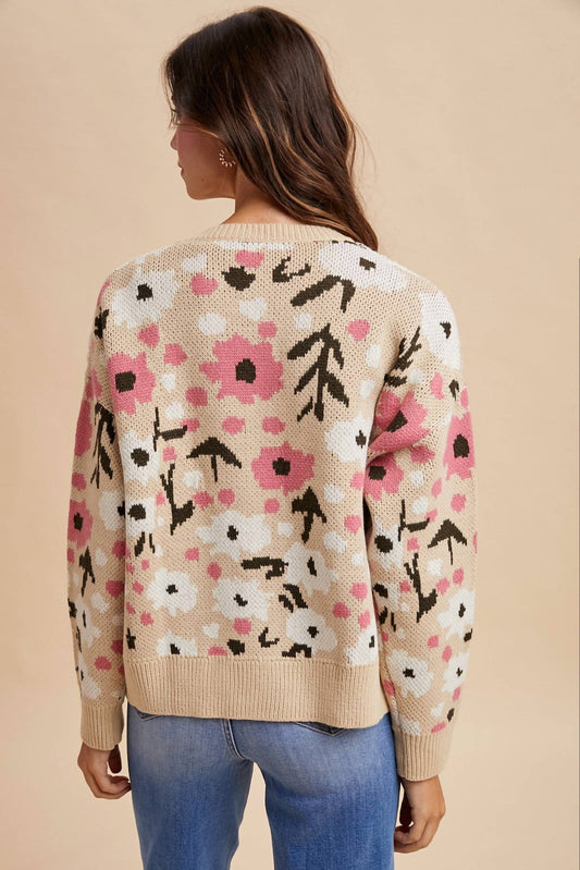 Anniewear - Boucle Floral Cardigan