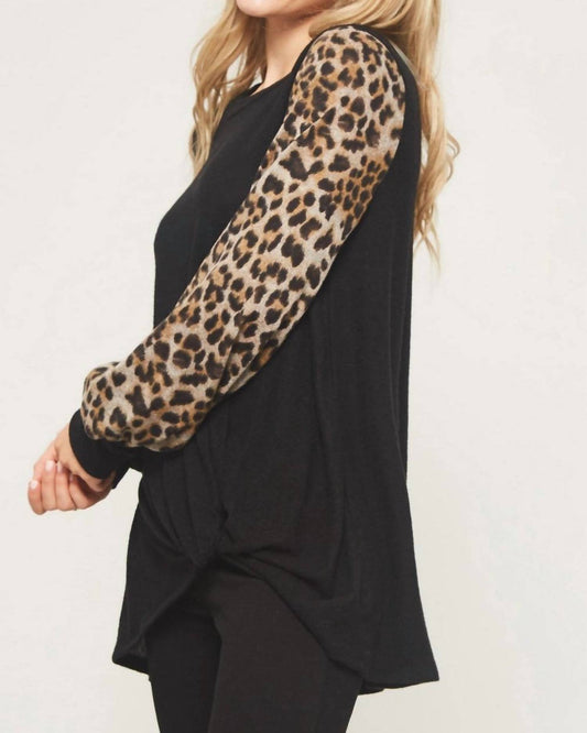 Promesa - Leopard Sleeve Tunic