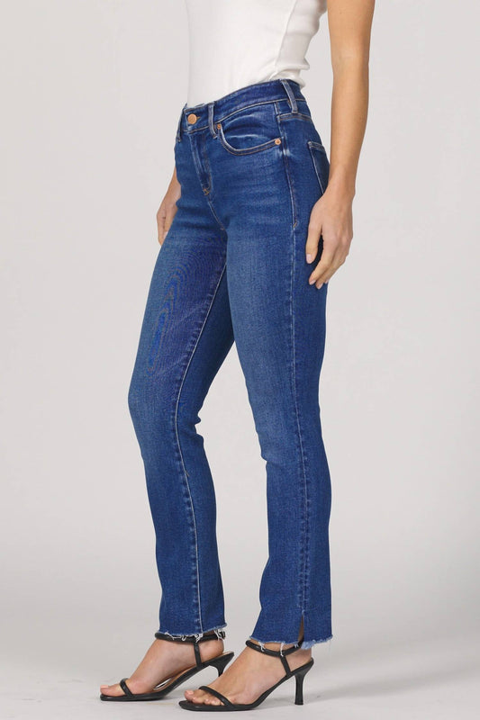 Dear John Denim - Blaire Mid Rise Clean Hem Straight Leg Jeans