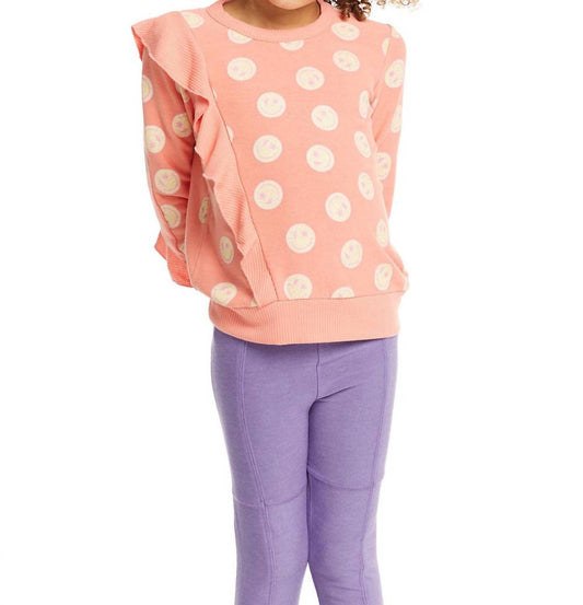Chaser - Girls Long Sleeve Ruffle Top