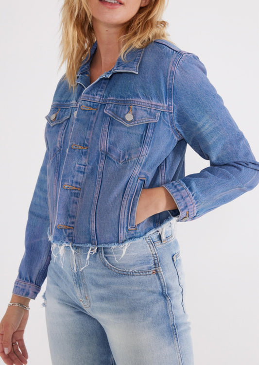 Etica - Lennox Sunset Cliff Cropped Denim Jacket