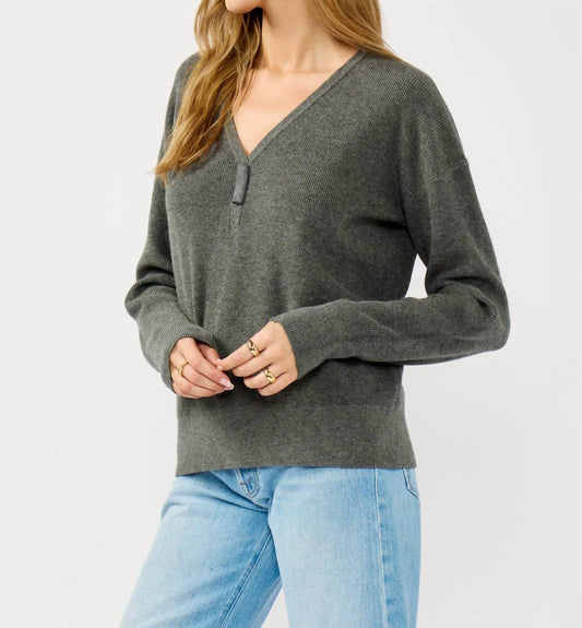 Lovestitch - V-Neck Rib Knit Sweater