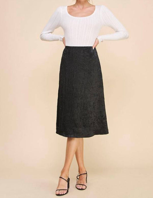 Sloan - A-line Satin Skirt