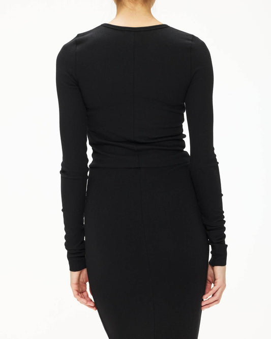 Eterne - Cropped Ribbed Fitted Top