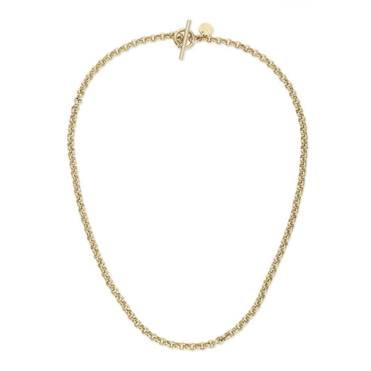 Eklexic - Women's Micro Royal Rolo Chain Toggle Necklace