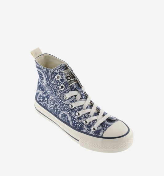 Victoria - Women's Tribu Brillo Bandana Marino Canvas Sneakers