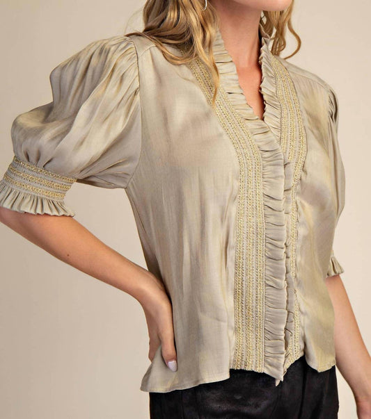Glam - Miriam V-neck Blouse