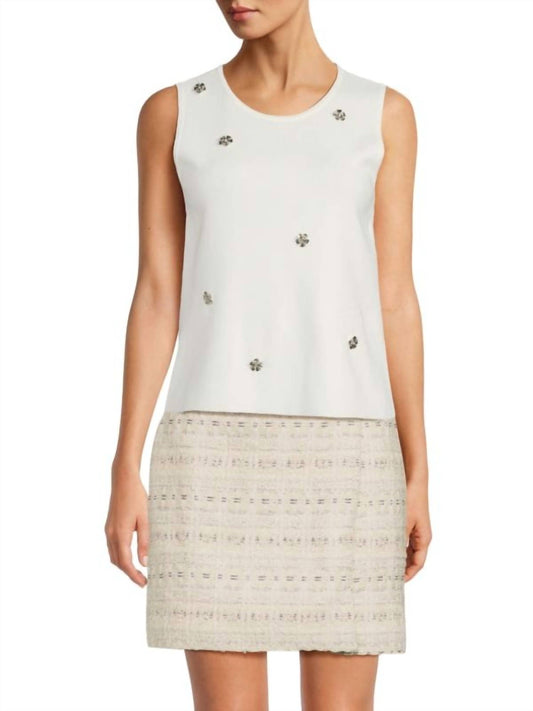 Karl Lagerfeld - Floral Sleeveless Knit Tank