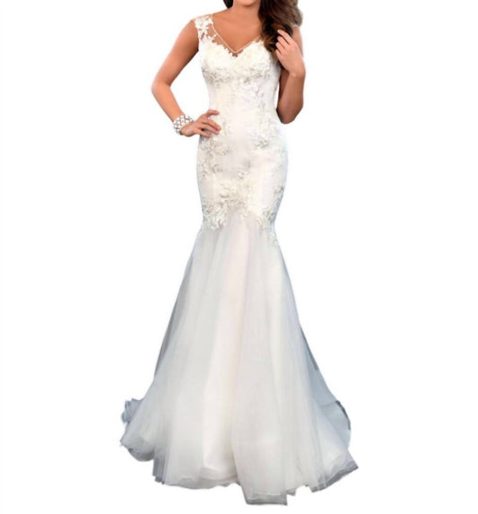 Karishma Creations - V Neck Bridal Fitted Maxi Dress