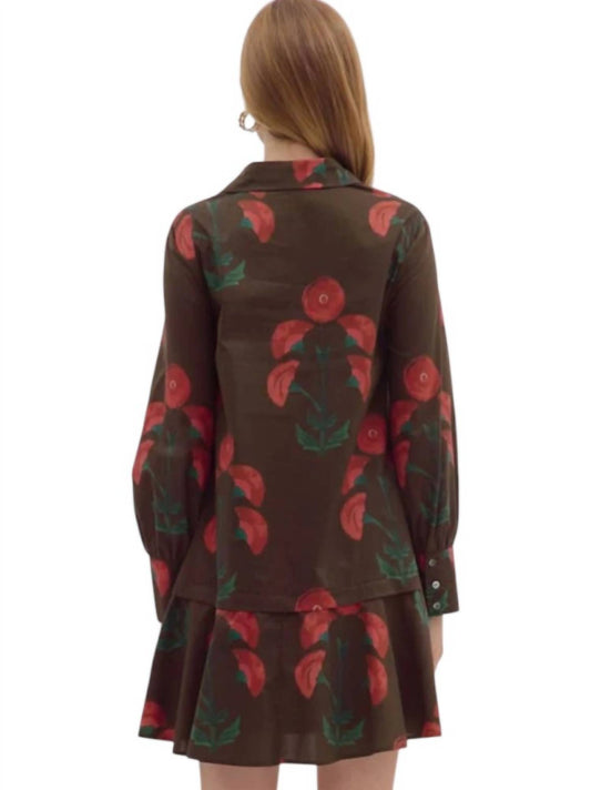 Entro - Floral Long Sleeve Mini Dress