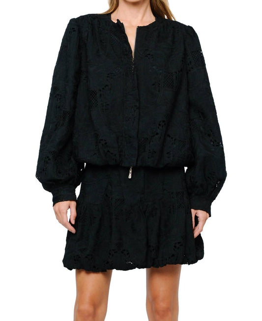 Ciebon - Donna Bubble Hem Cropped Jacket