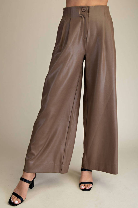 Glam - High Waist Wide Leg Pants