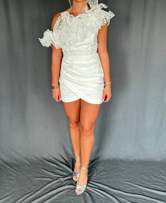 The Vintage Shop - One Shoulder Ruffle Mini Dress