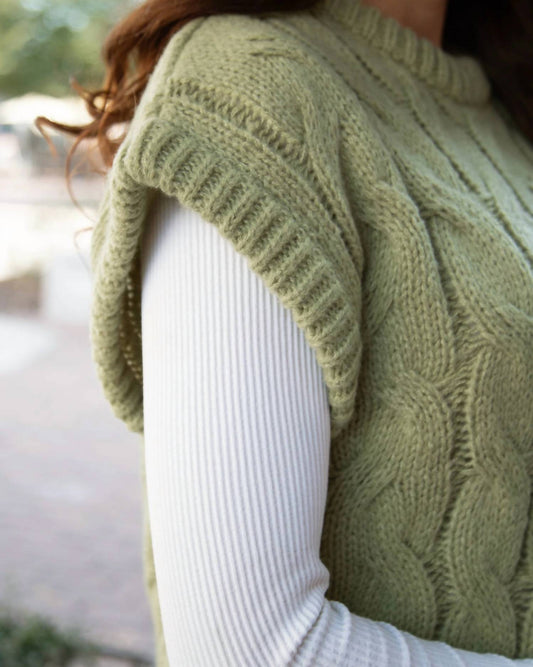 Grace & Lace - Cabled Knit Sweater Vest