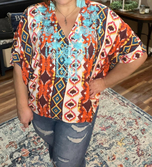 Andree By Unit - Printed Poncho Top