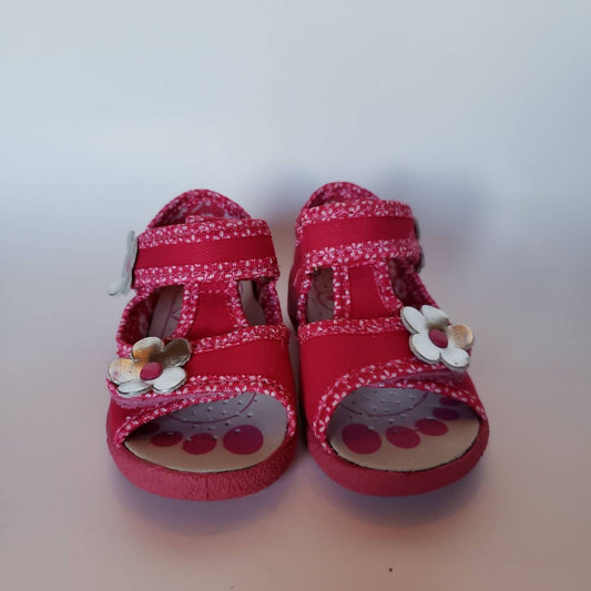 Renbut Shoes - Girl's T-strap Double Velcro Strap Sandal