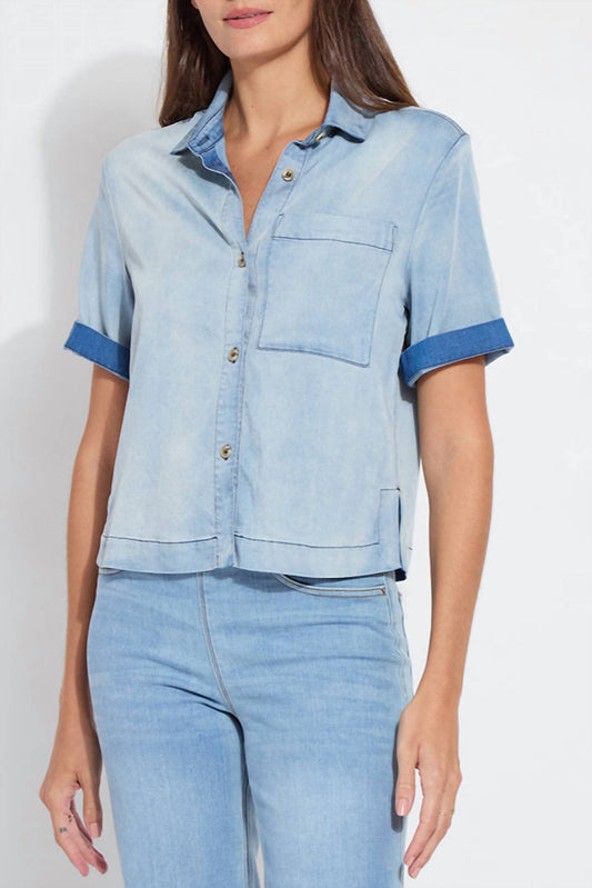 Lysse - Bianca St Chambray Short Sleeve Top
