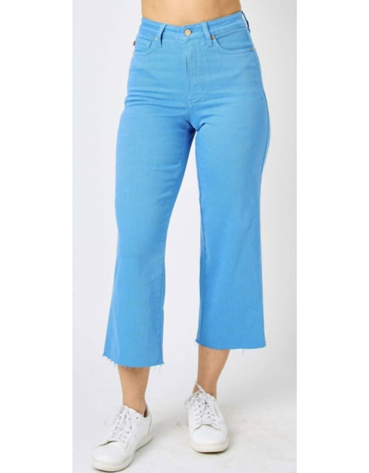 Judy Blue - Garment Dyed Cropped Wide Jean