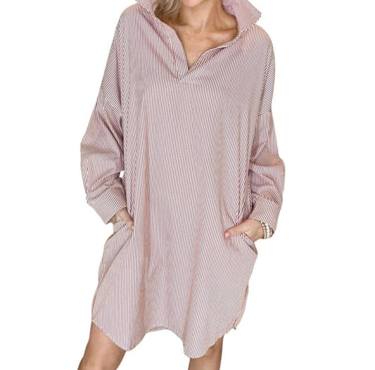 Caryn Lawn - Preppy Game Day Striped Dress