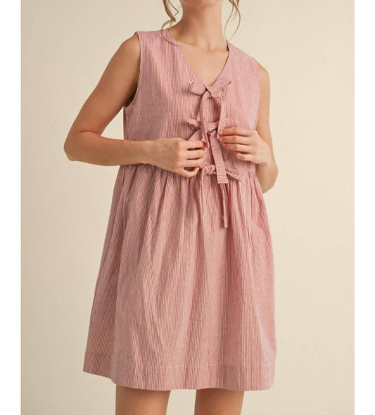 Jodifl - Keeley Striped Bow Mini Dress
