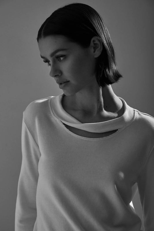 Lanston - Twist Neck Pullover Sweatshirt